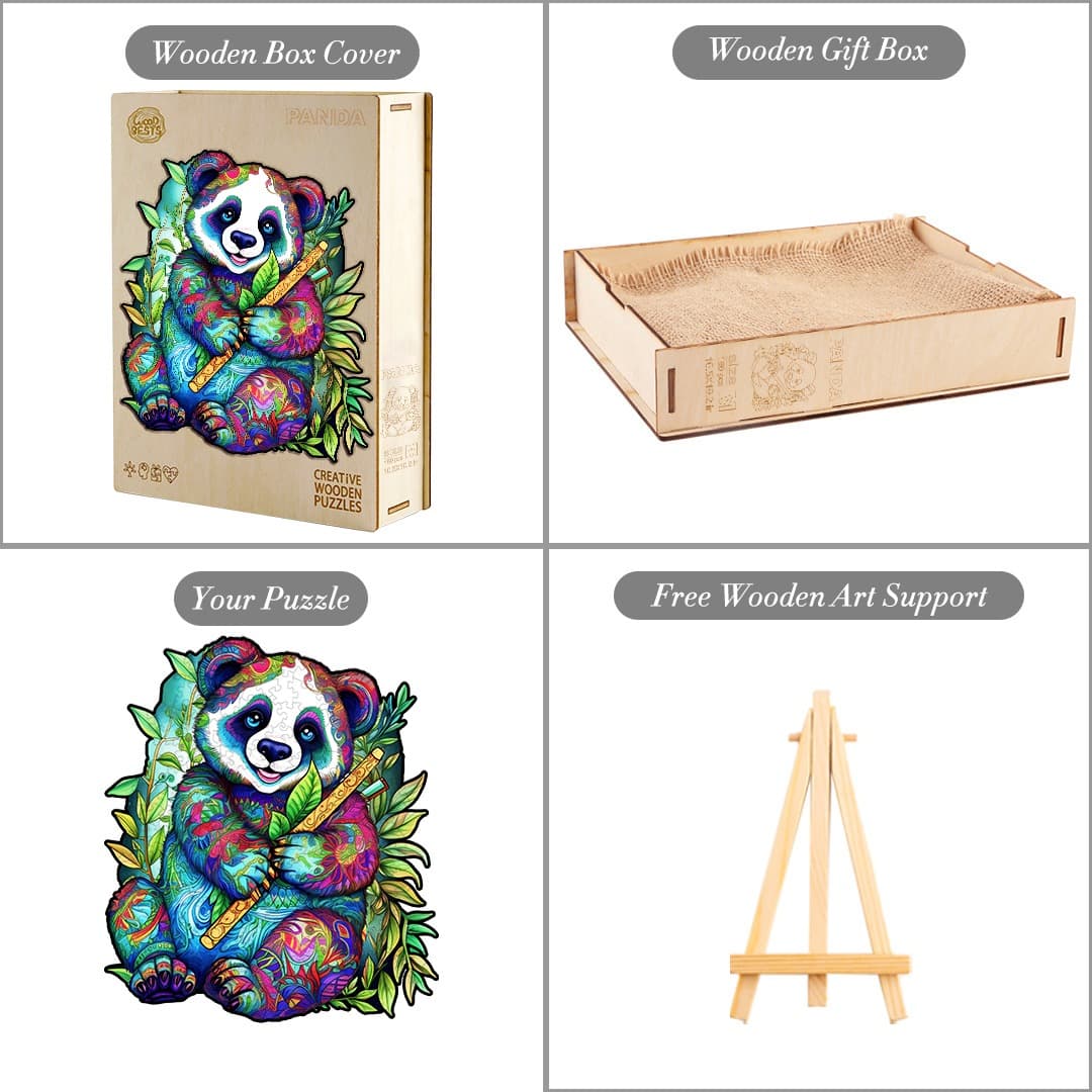 Wooden Jigsaw Puzzle-Panda 2 - Image 4