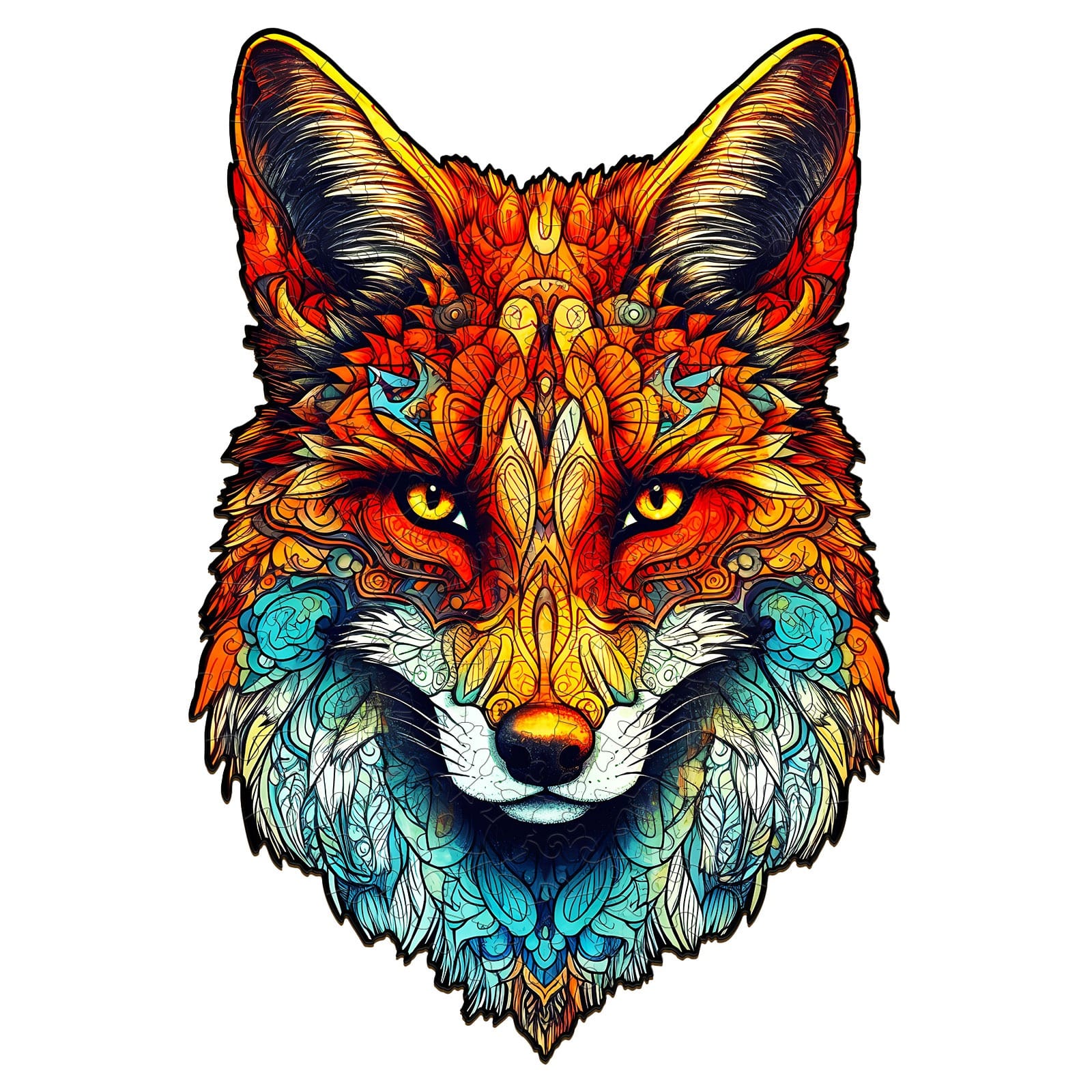 Wooden Jigsaw Puzzle-Uncontrolled Fox