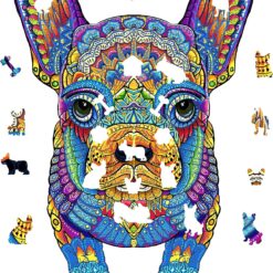Alternative view of Wooden Jigsaw Puzzle-FRENCH BULLDOG