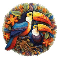 Wooden Jigsaw Puzzle-gorgeous toucans