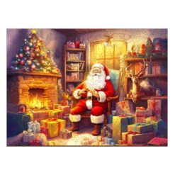 Wooden Jigsaw Puzzle-Jolly Santa Claus