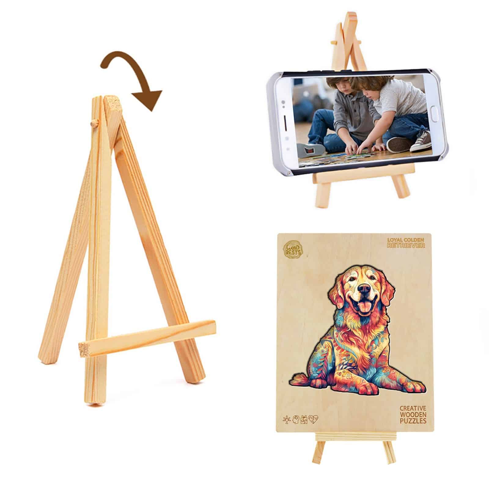 Wooden Jigsaw Puzzle-Loyal Golden Retriever - Image 6