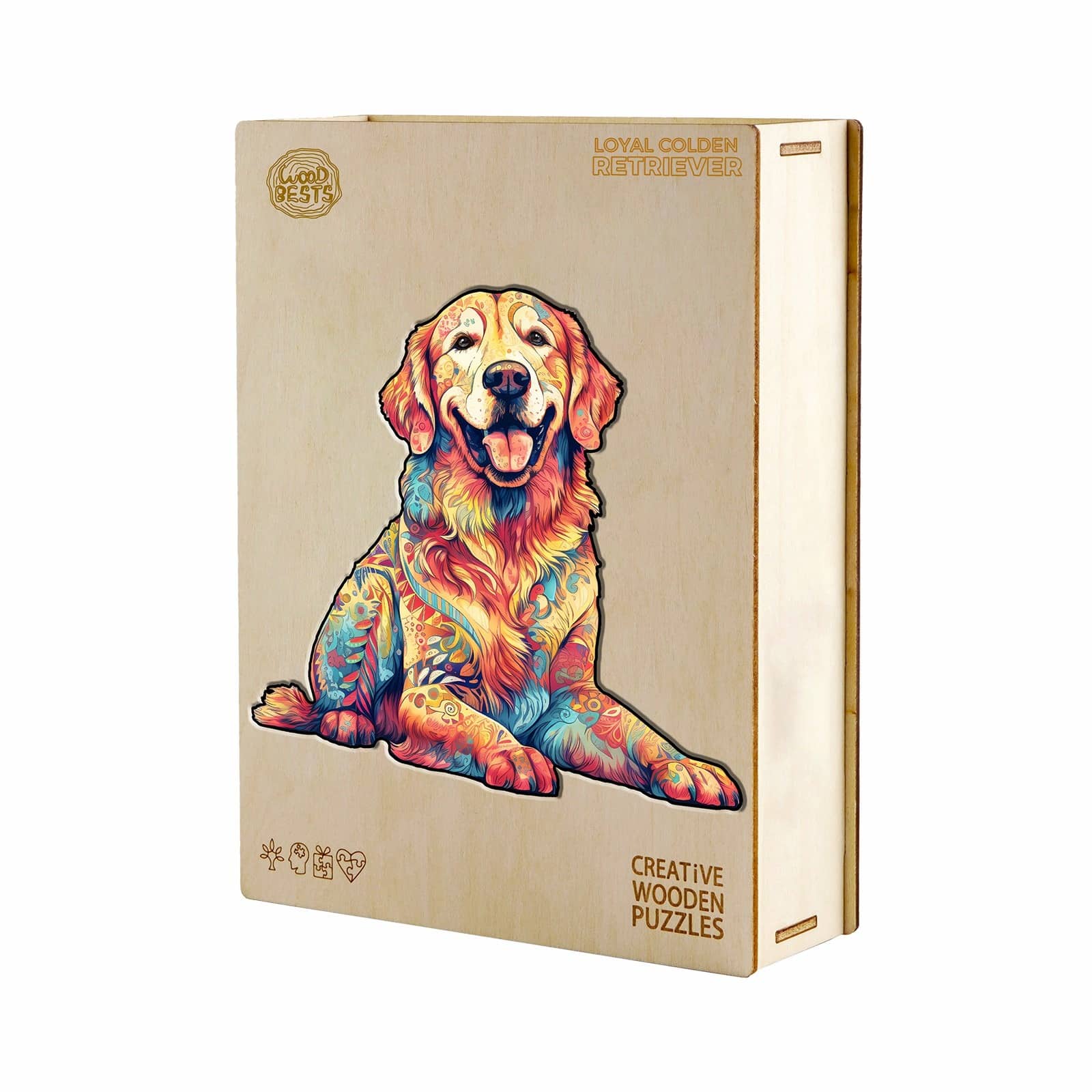 Wooden Jigsaw Puzzle-Loyal Golden Retriever - Image 5
