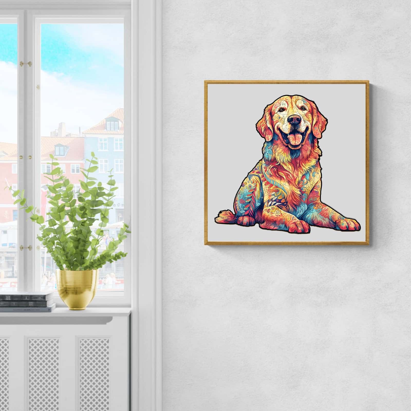 Wooden Jigsaw Puzzle-Loyal Golden Retriever - Image 7