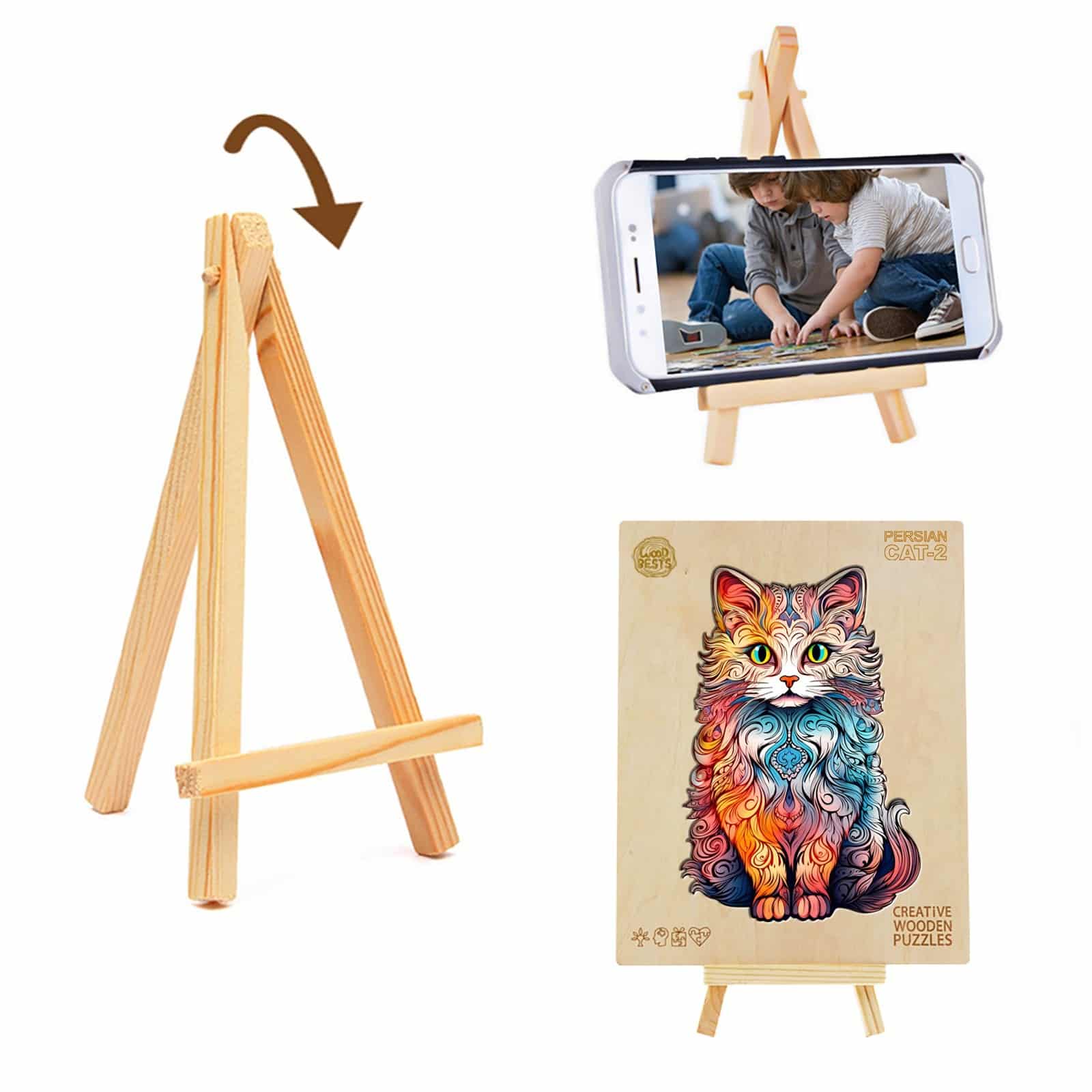 Wooden Jigsaw Puzzle-Persian Cat 2 - Image 6