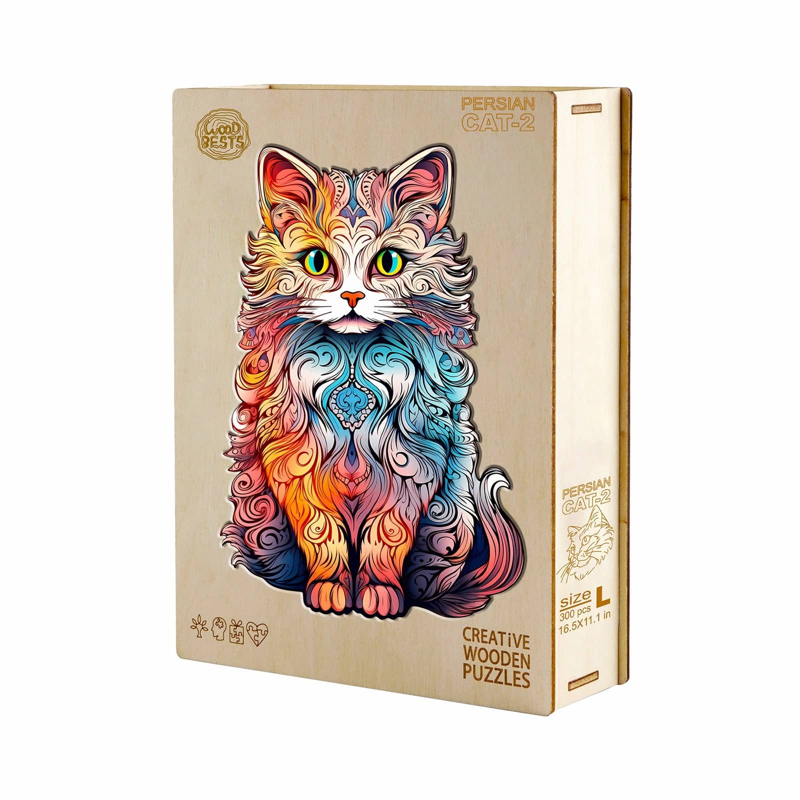 Wooden Jigsaw Puzzle-Persian Cat 2 - Image 5