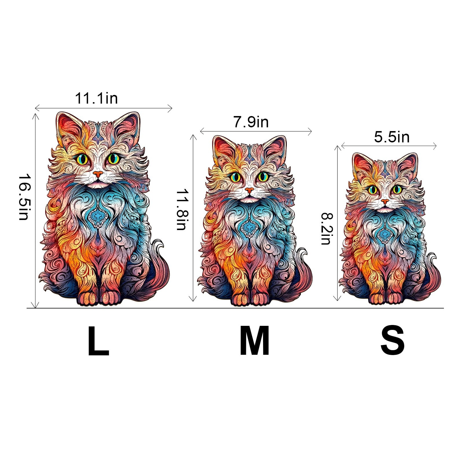 Wooden Jigsaw Puzzle-Persian Cat 2 - Image 3