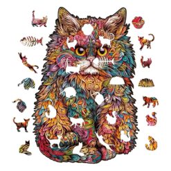 Alternative view of Wooden Jigsaw Puzzle-Persian Cat