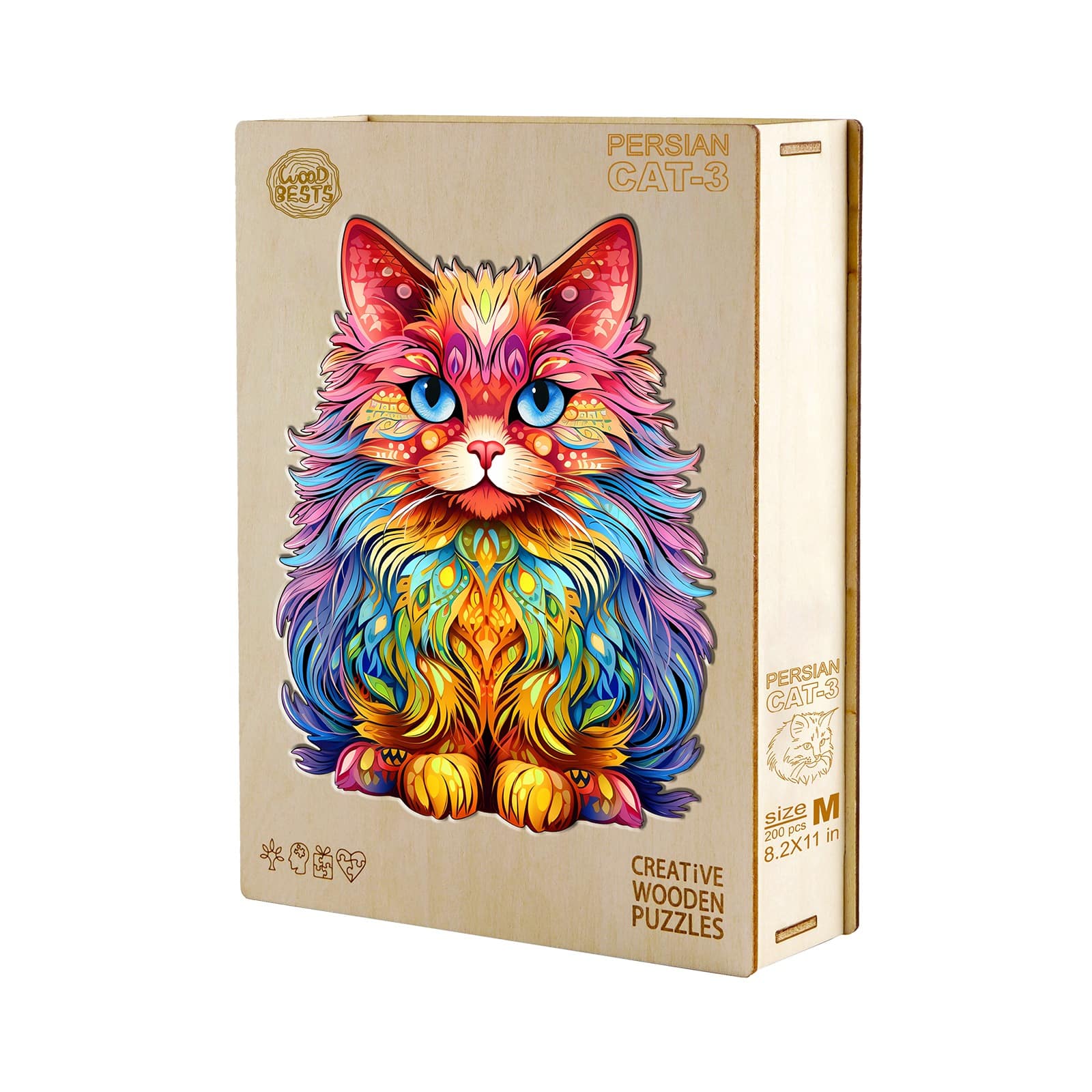 Wooden Jigsaw Puzzle-Persian Cat 3 - Image 5