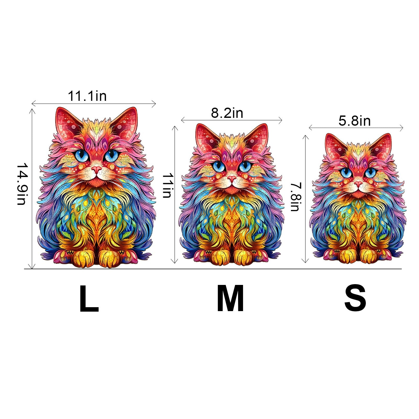 Wooden Jigsaw Puzzle-Persian Cat 3 - Image 3