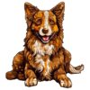 Wooden Jigsaw Puzzle-smart border collie