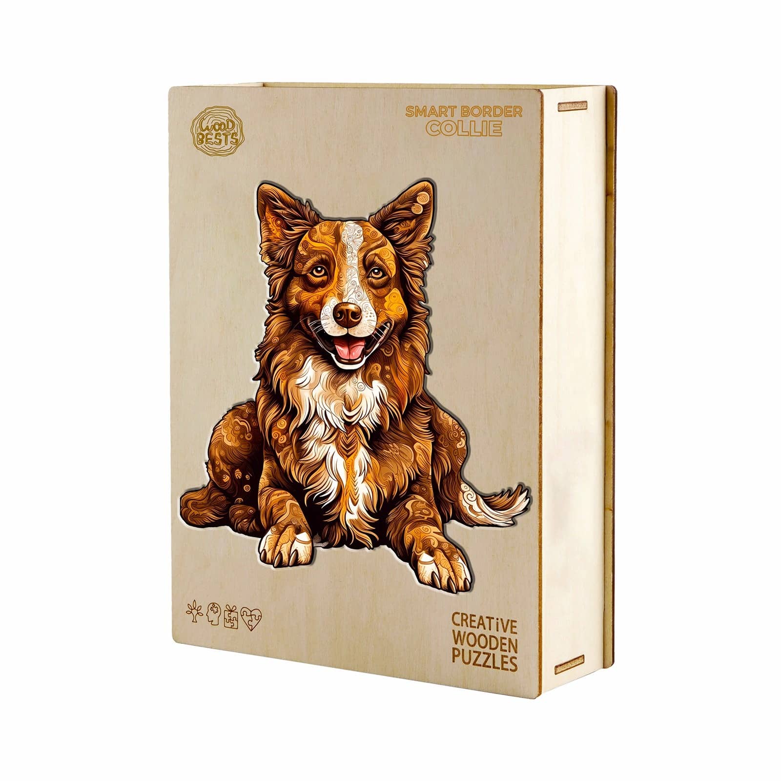 Wooden Jigsaw Puzzle-smart border collie - Image 5