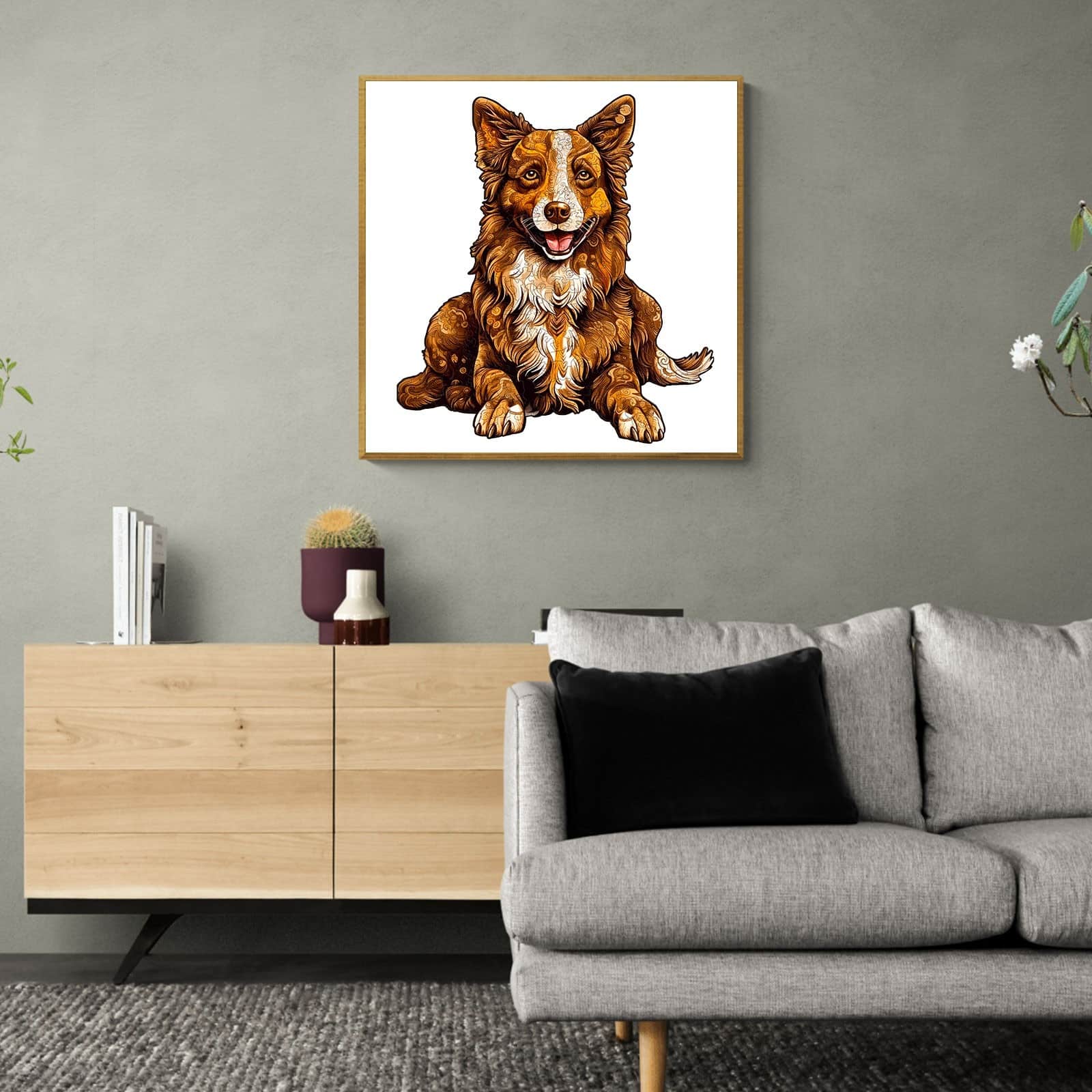 Wooden Jigsaw Puzzle-smart border collie - Image 7