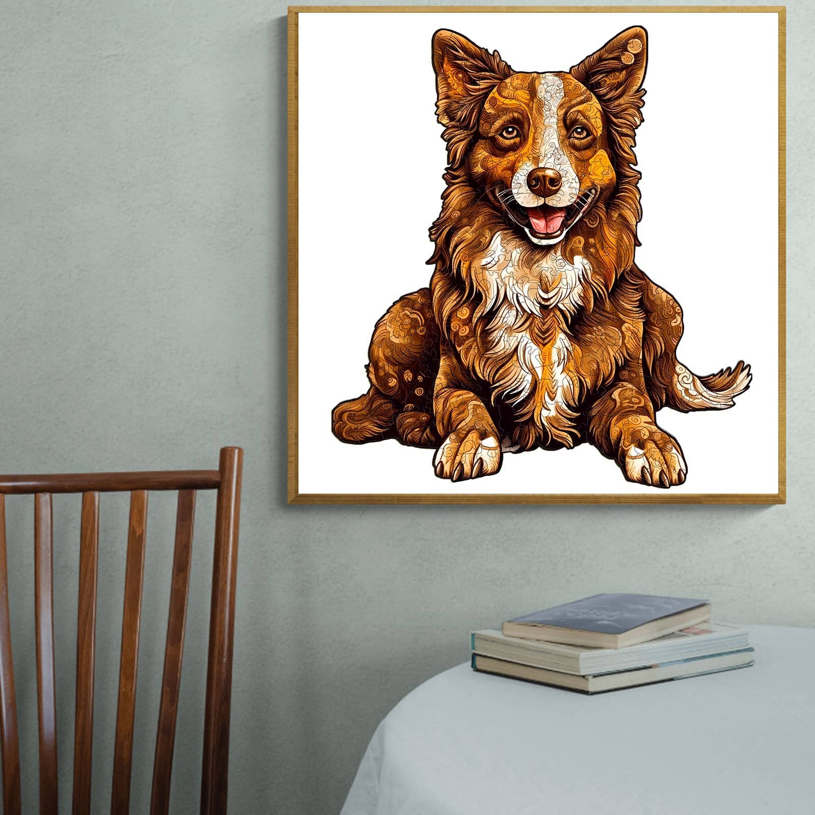 Wooden Jigsaw Puzzle-smart border collie - Image 8