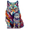 Wooden Jigsaw Puzzle-WOLF FAMILY