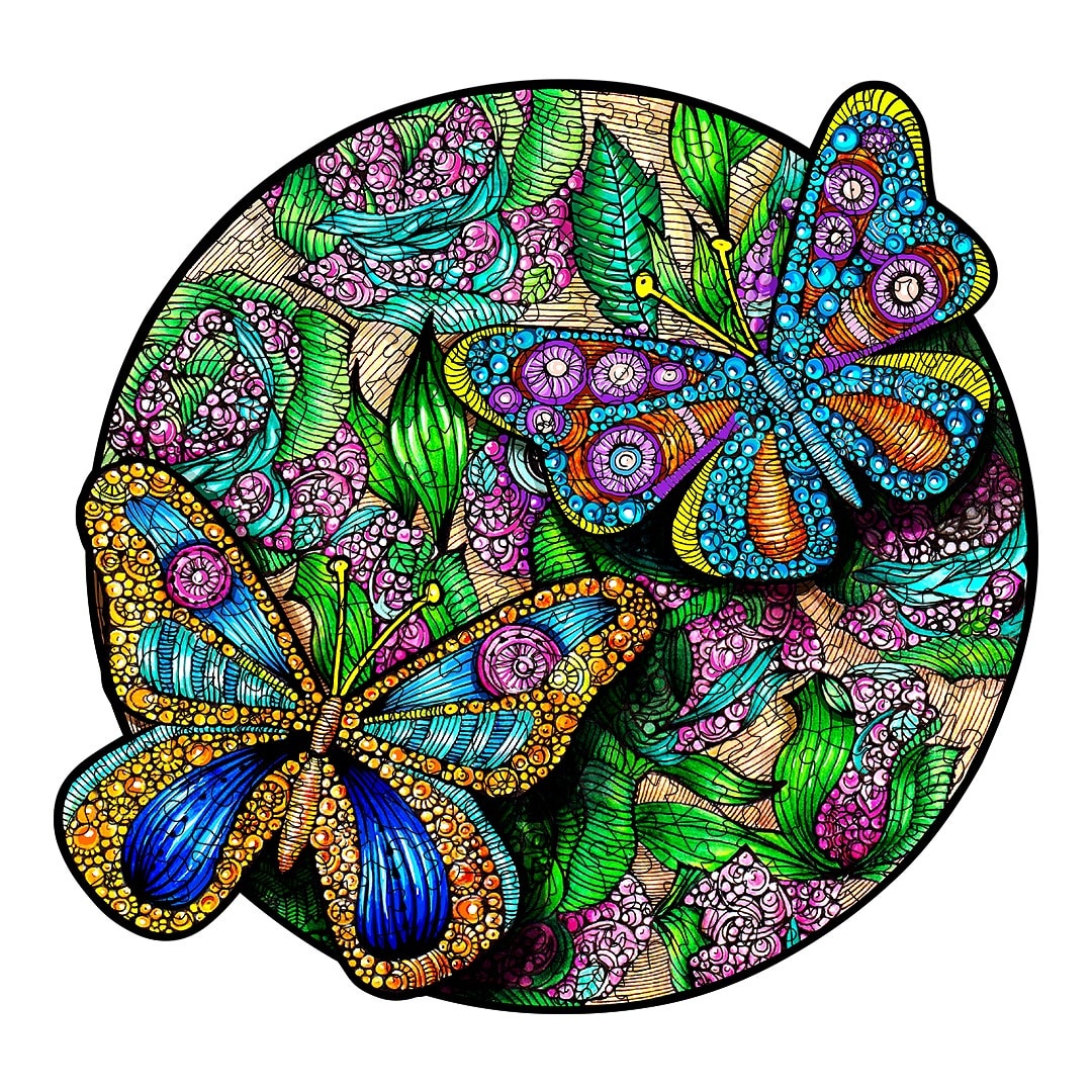 Wooden Jigsaw Puzzle-BEAUTIFUL BUTTERFLY