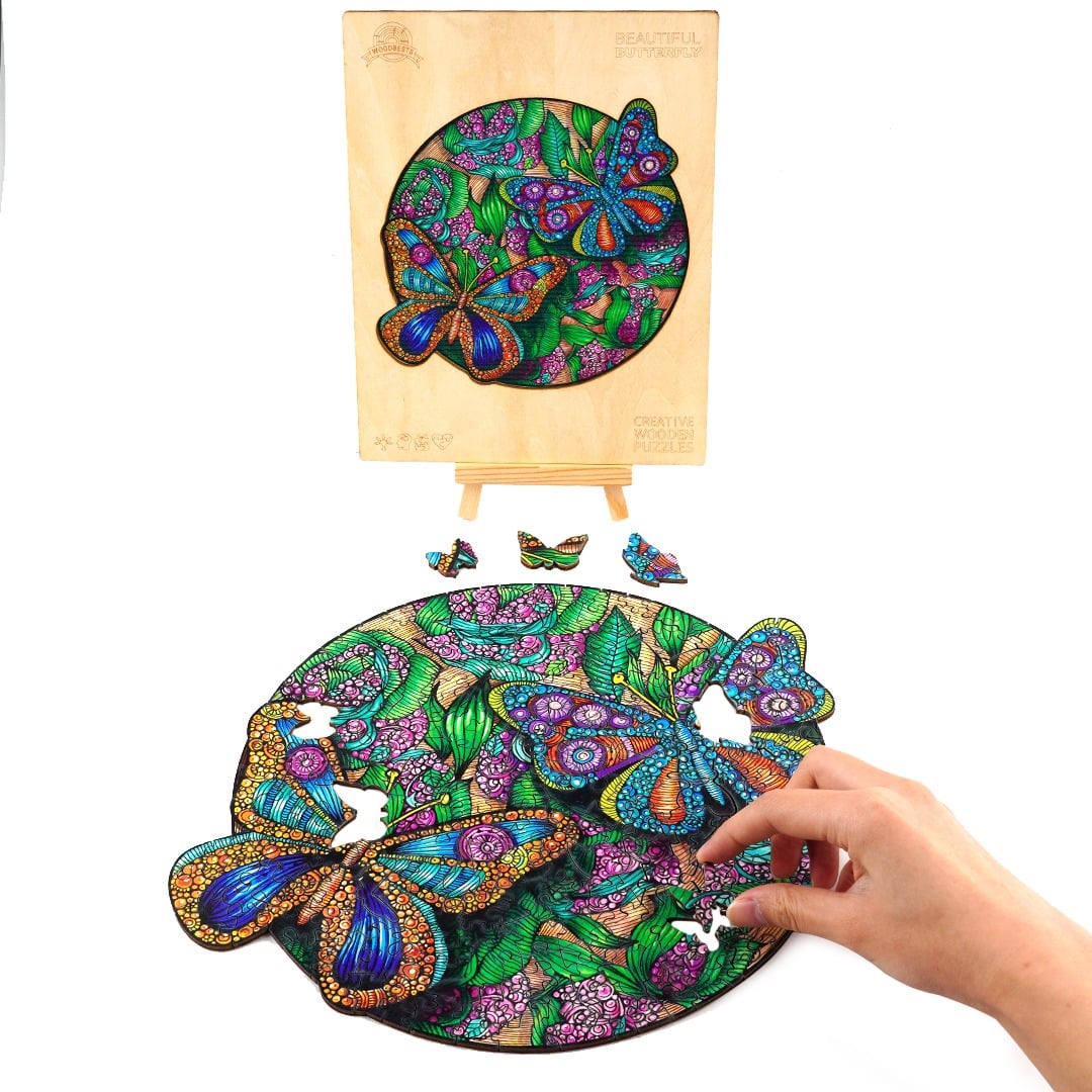 Wooden Jigsaw Puzzle-BEAUTIFUL BUTTERFLY - Image 7