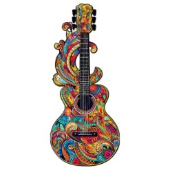 Wooden Jigsaw Puzzle-beautiful guitar