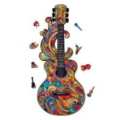 Alternative view of Wooden Jigsaw Puzzle-beautiful guitar