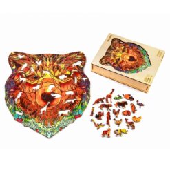 Alternative view of Wooden Jigsaw Puzzle-BOLD BEAR