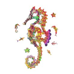 Alternative view of Wooden Jigsaw Puzzle-BRILLIANT SEA HORSE