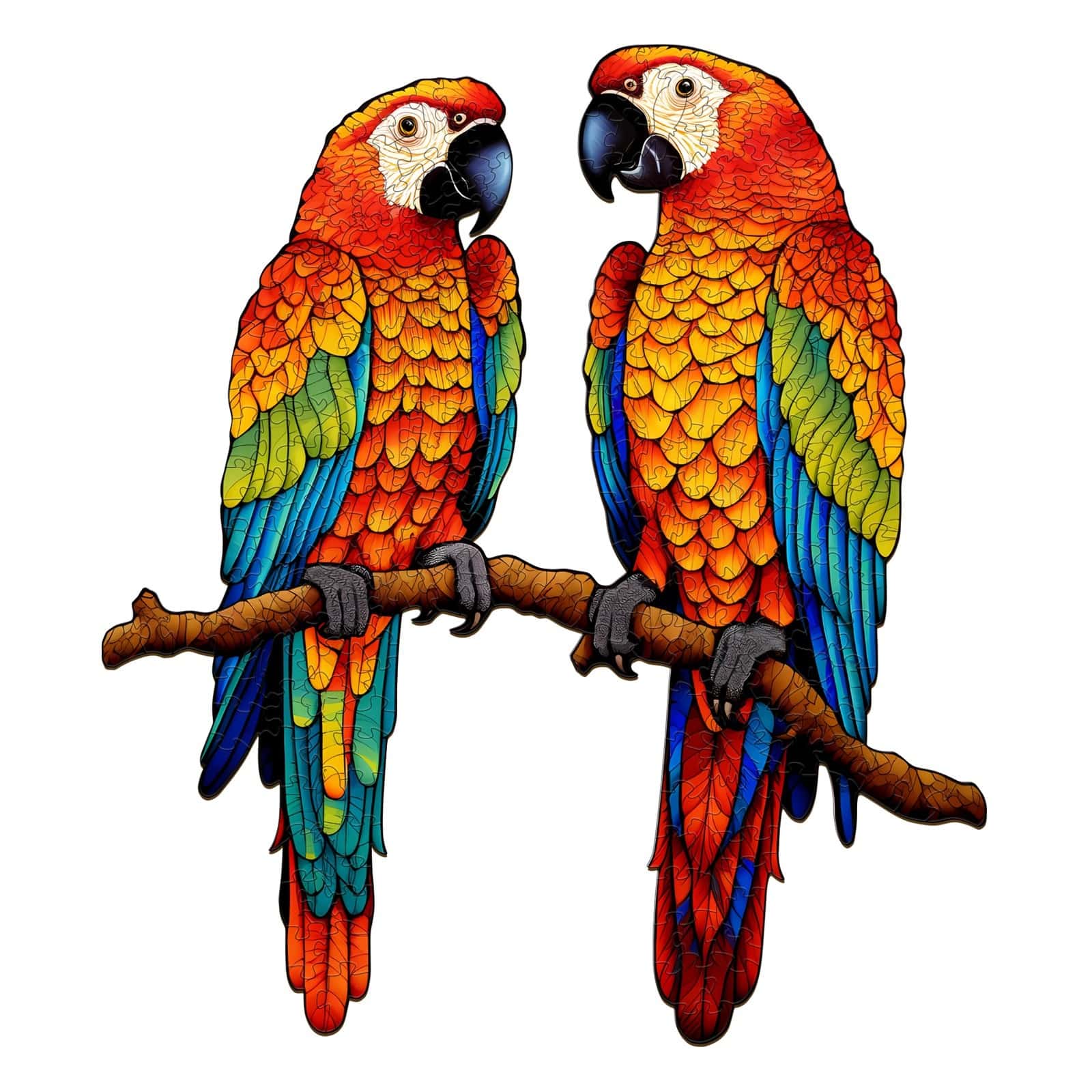 Wooden Jigsaw Puzzle- Chatting Parrots