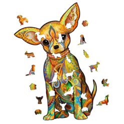 Alternative view of Wooden Jigsaw Puzzle-CHIHUAHUA