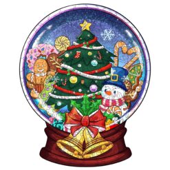 Wooden Jigsaw Puzzle-CHRISTMAS CRYSTAL BALL