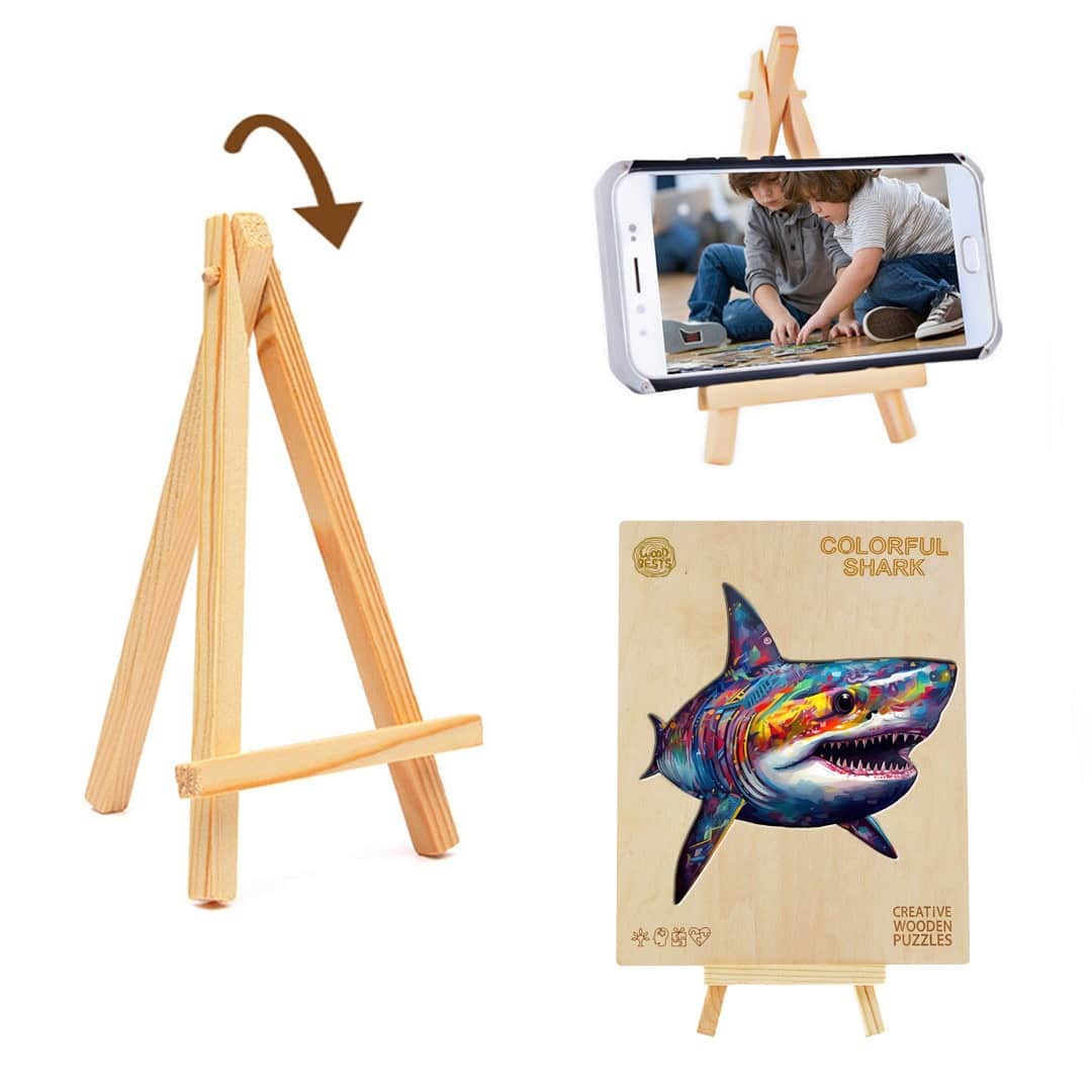 Wooden Jigsaw Puzzle-Colored Shark - Image 6