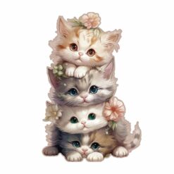 Wooden Jigsaw Puzzle-Cute Kitten