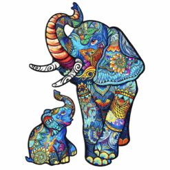 Wooden Jigsaw Puzzle-ELEPHANT FAMILY