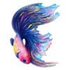 Wooden Jigsaw Puzzle-half moon betta