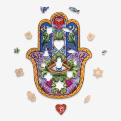 Alternative view of Wooden Jigsaw Puzzle-HAND OF FATIMA