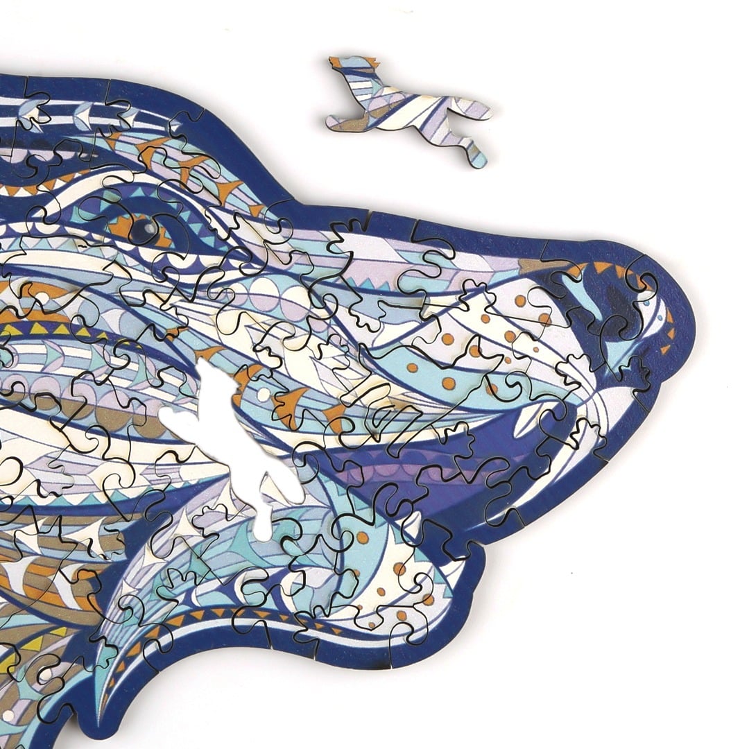 Wooden Jigsaw Puzzle-HOWLING WOLF - Image 4