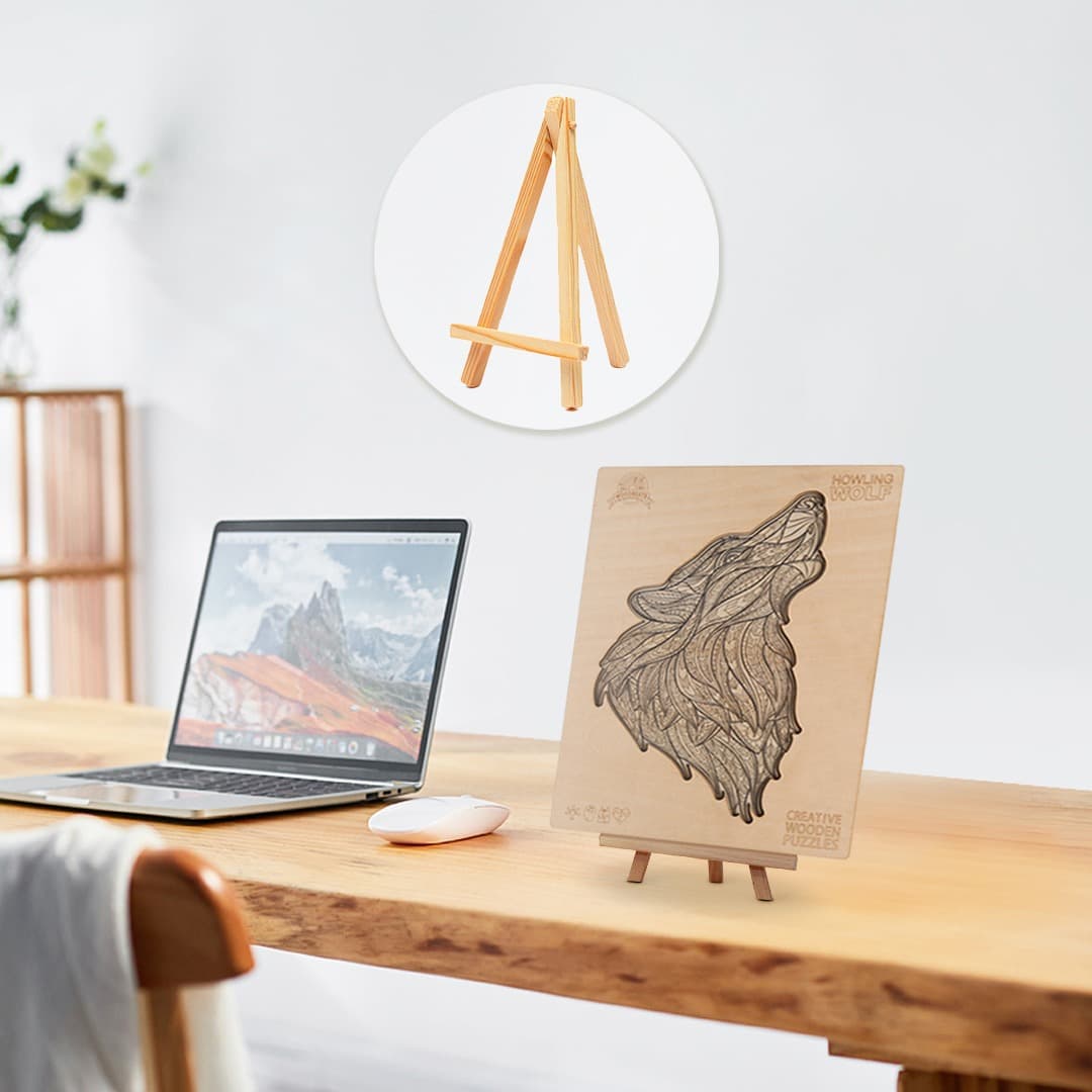 Wooden Jigsaw Puzzle-HOWLING WOLF - Image 6