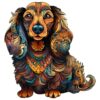 Wooden Jigsaw Puzzle- long-haired dachshund-3