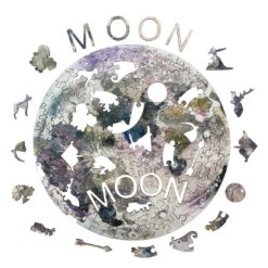 Alternative view of Wooden Jigsaw Puzzle-MOON