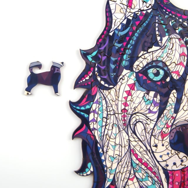 Wooden Jigsaw Puzzle-NAUGHTY HASKY - Image 3