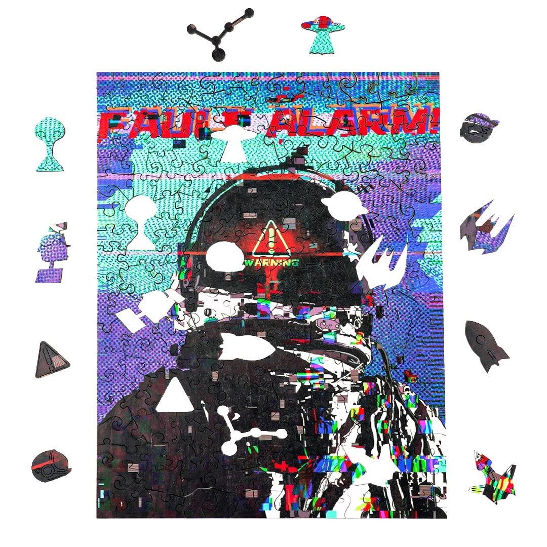 Wooden Jigsaw Puzzle-SPACE CRISIS - Image 2