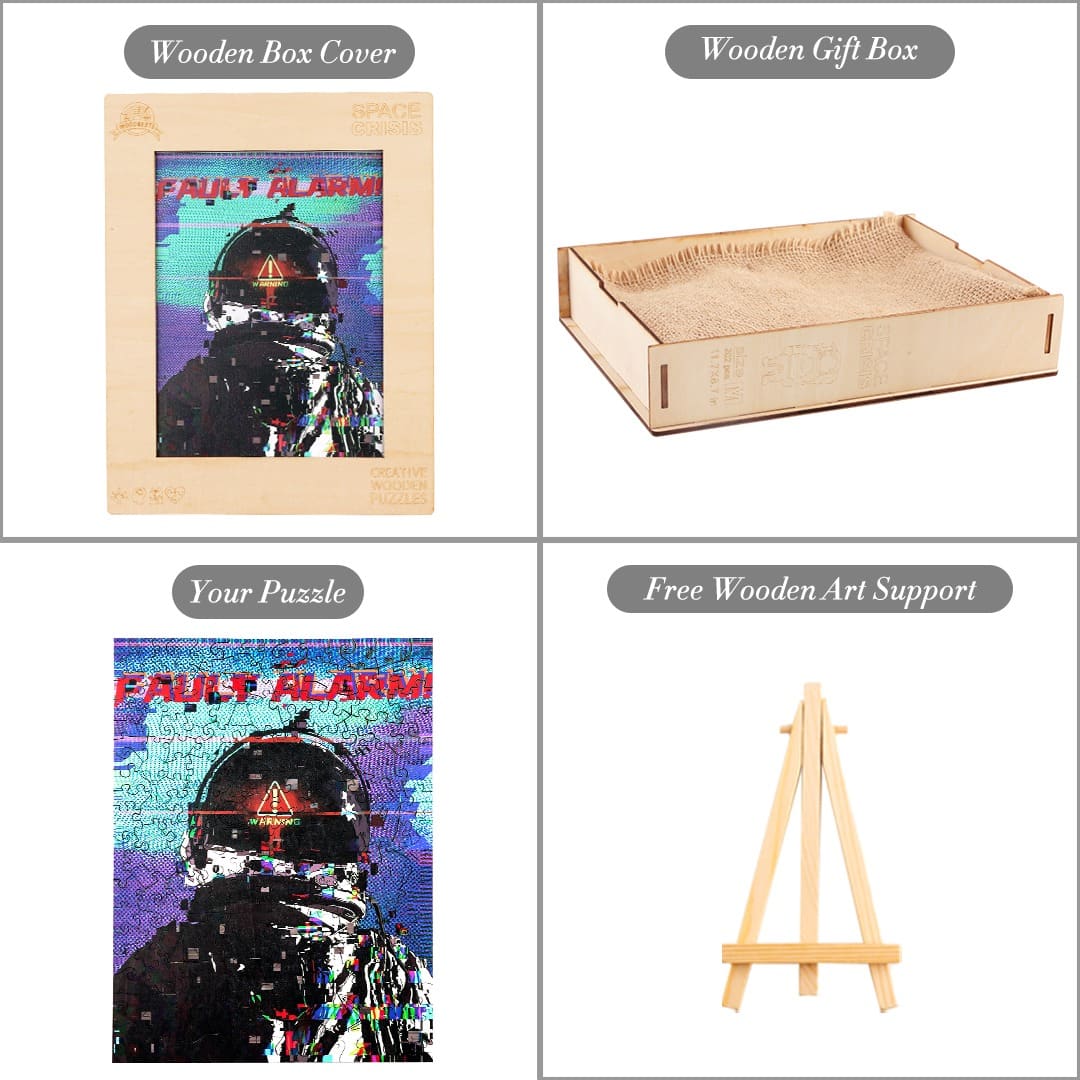 Wooden Jigsaw Puzzle-SPACE CRISIS - Image 5