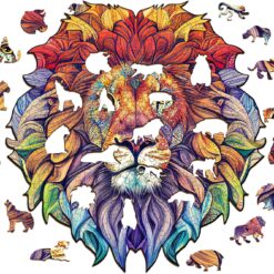 Alternative view of Wooden Jigsaw Puzzle-Steady Lion