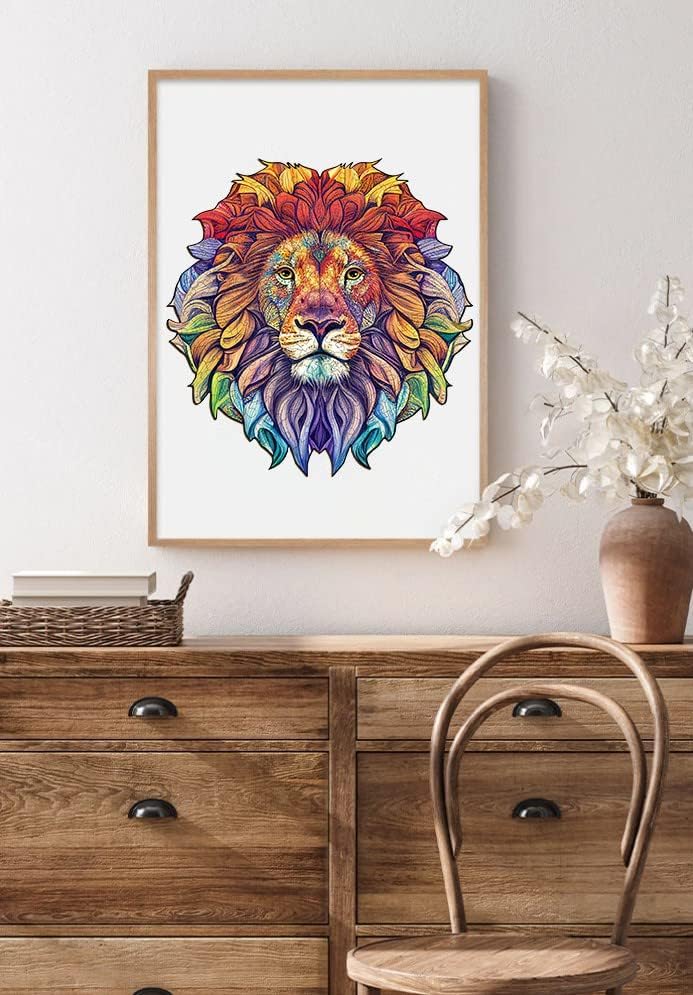 Wooden Jigsaw Puzzle-Steady Lion - Image 5