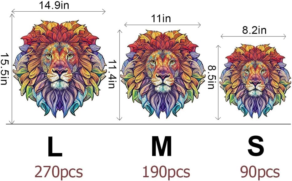 Wooden Jigsaw Puzzle-Steady Lion - Image 7