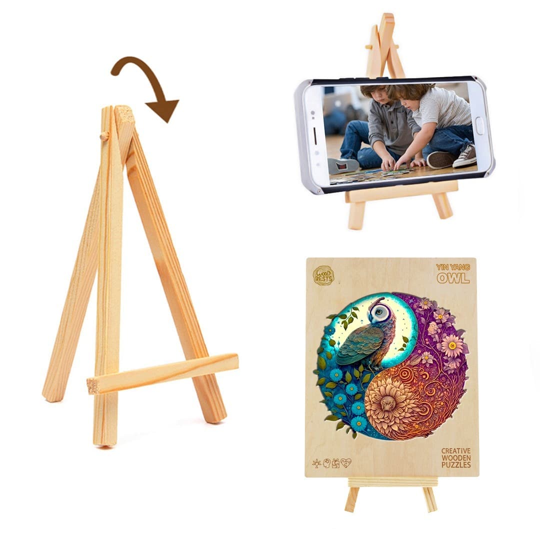 Wooden Jigsaw Puzzle-Yin Yang Owl 2 - Image 6