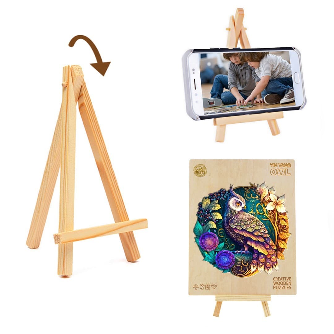 Wooden Jigsaw Puzzle-Yin Yang Owl 3 - Image 5