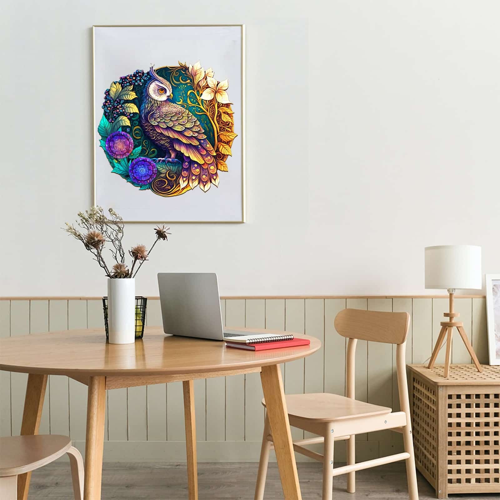 Wooden Jigsaw Puzzle-Yin Yang Owl 3 - Image 7