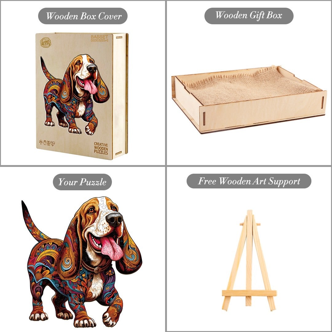 Wooden Jigsaw Puzzle- basset hound 1 - Image 6