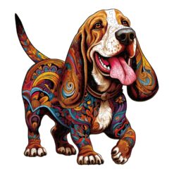 Wooden Jigsaw Puzzle- basset hound 1
