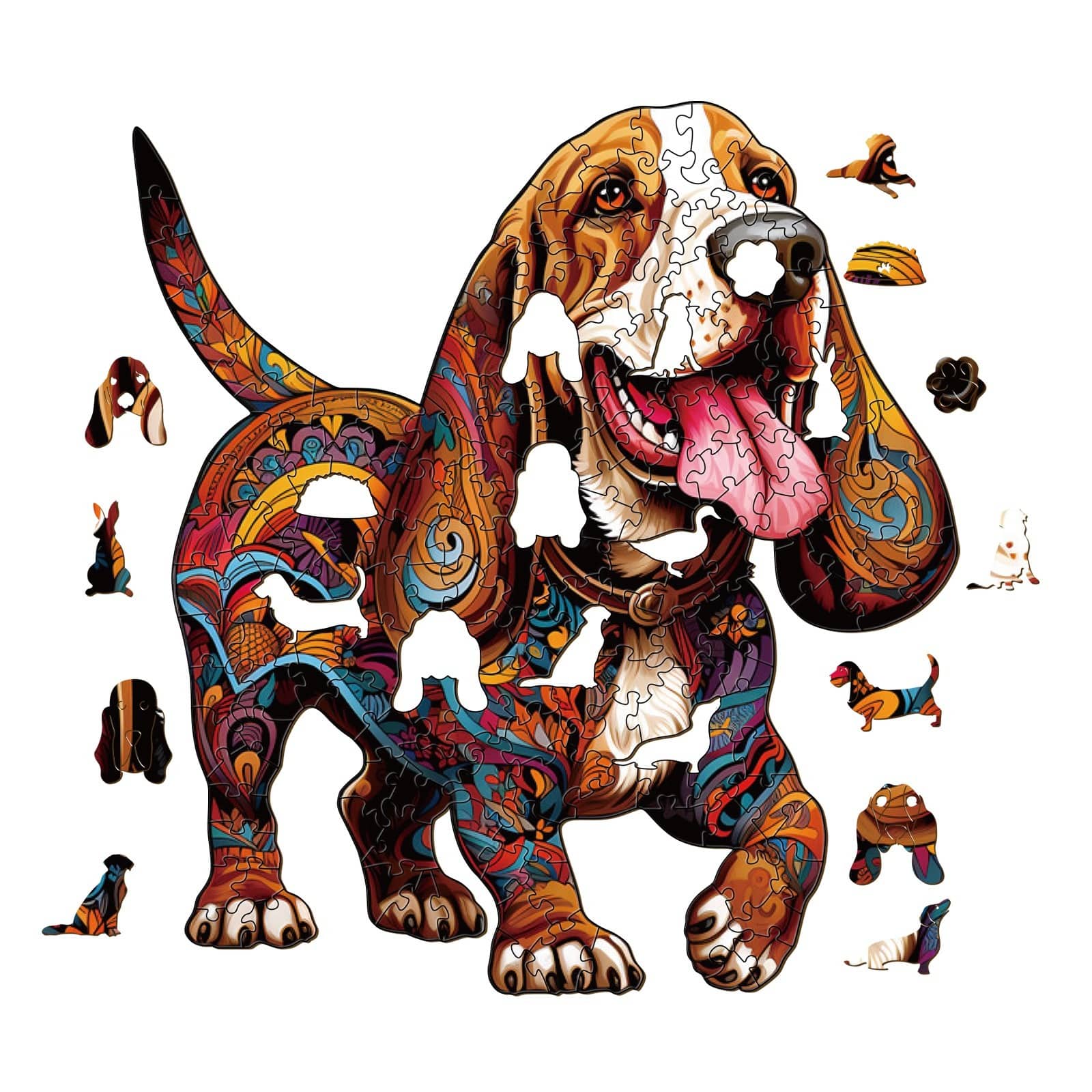 Wooden Jigsaw Puzzle- basset hound 1 - Image 2