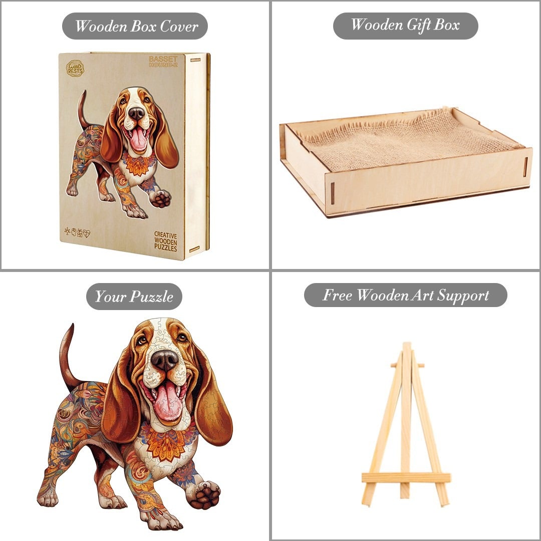 Wooden Jigsaw Puzzle- basset hound 2 - Image 4